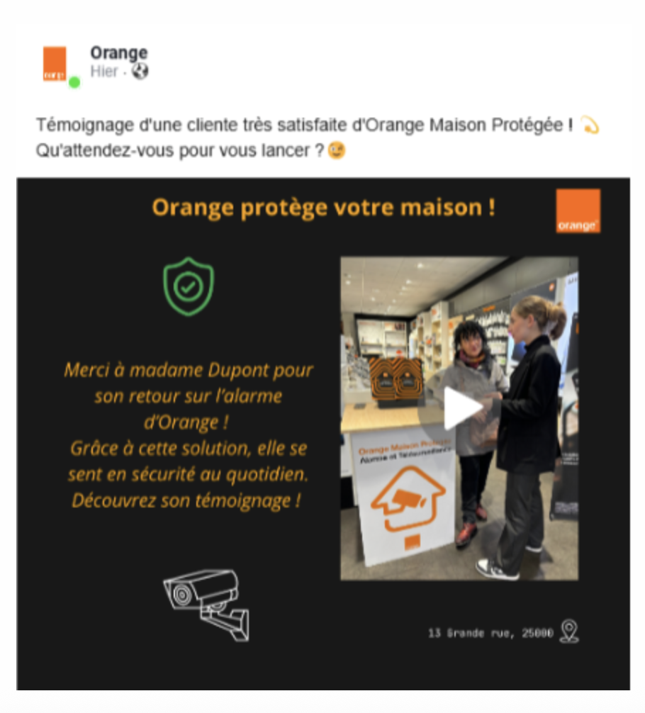 Stand Orange Maison Protégée